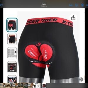 X-TIGER Cycling Underwear Mens  Biking Riding Shorts with Anti-Slip Leg, XL
